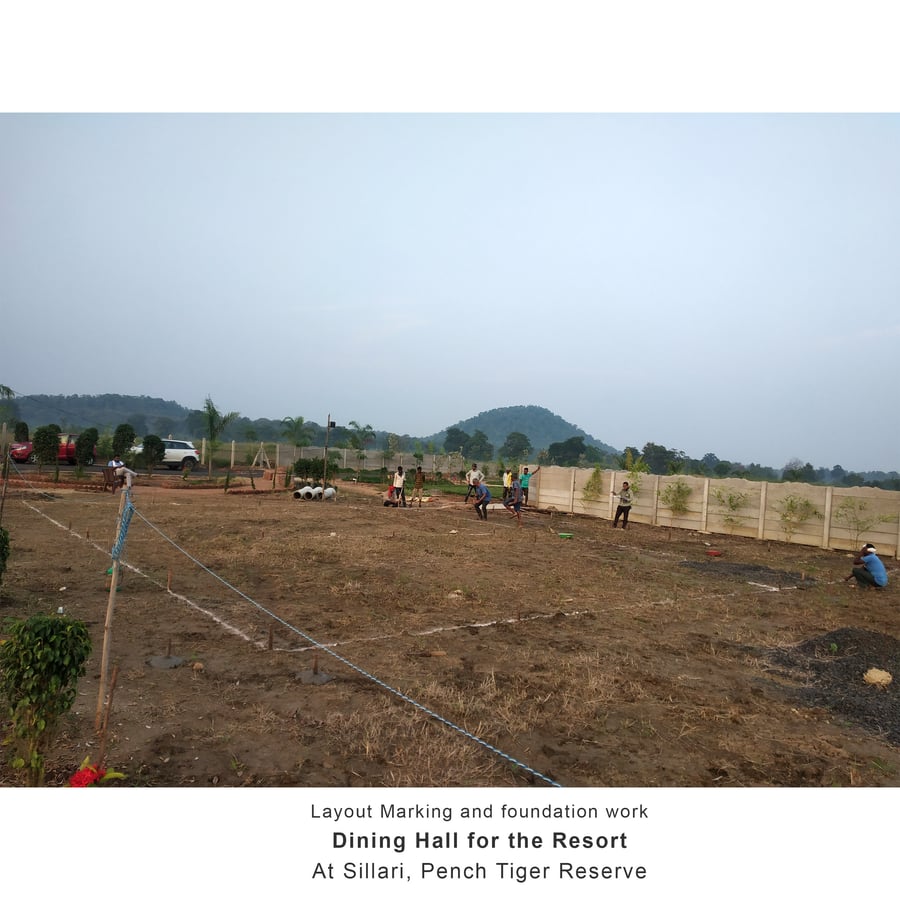 Site cleared and prepared at Pench Tiger Reserve