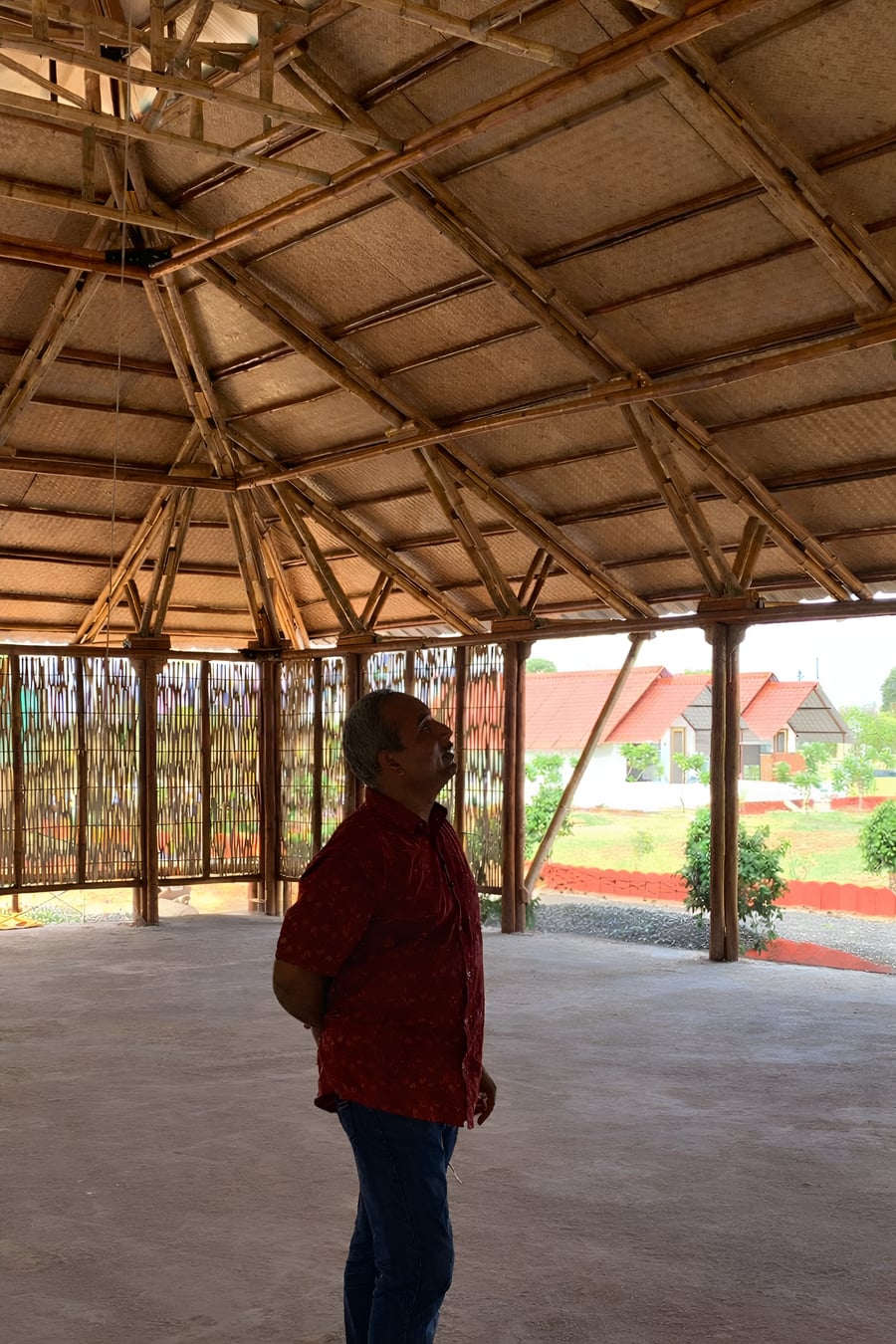 Structure near completion — walls and cladding being added