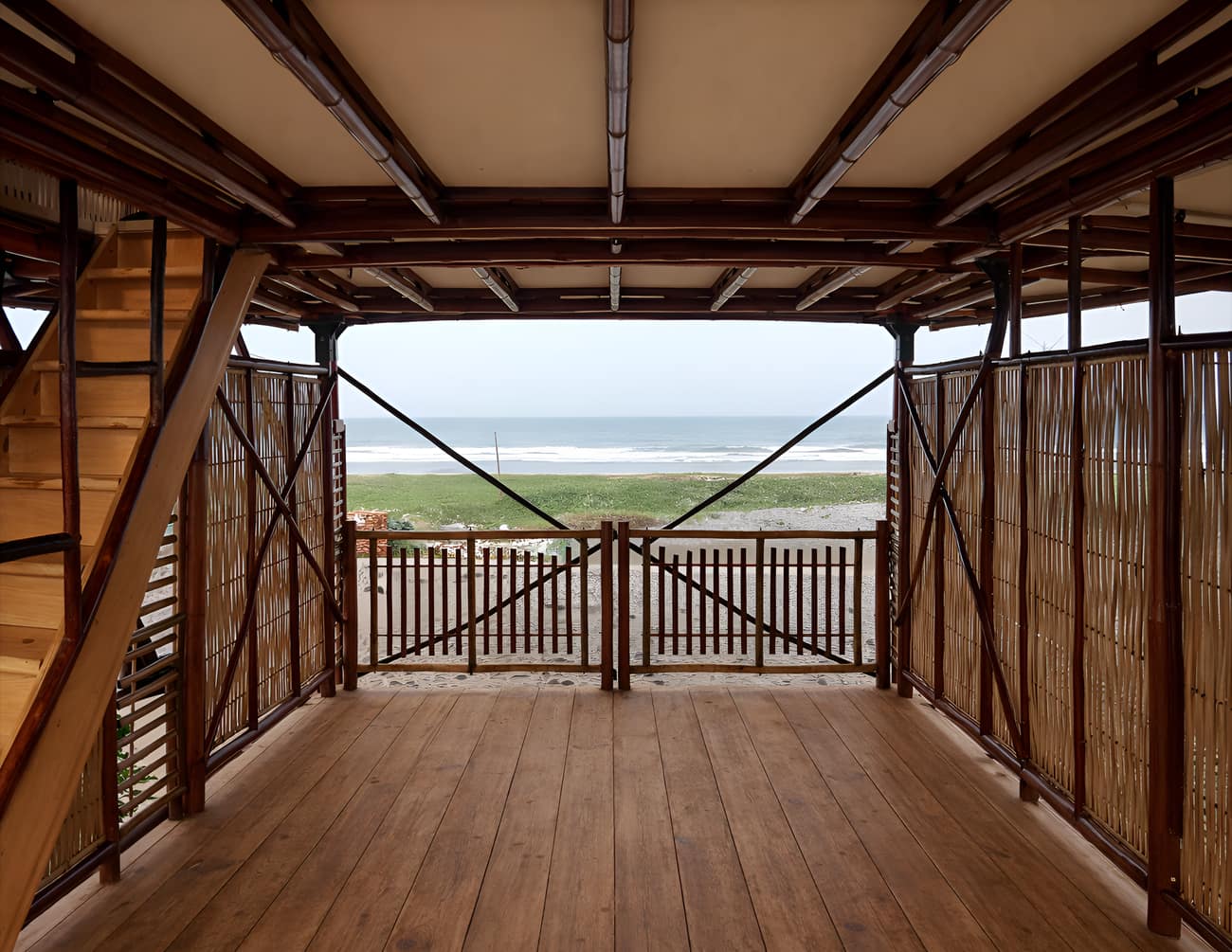 Machaan — bamboo roof canopy and structure