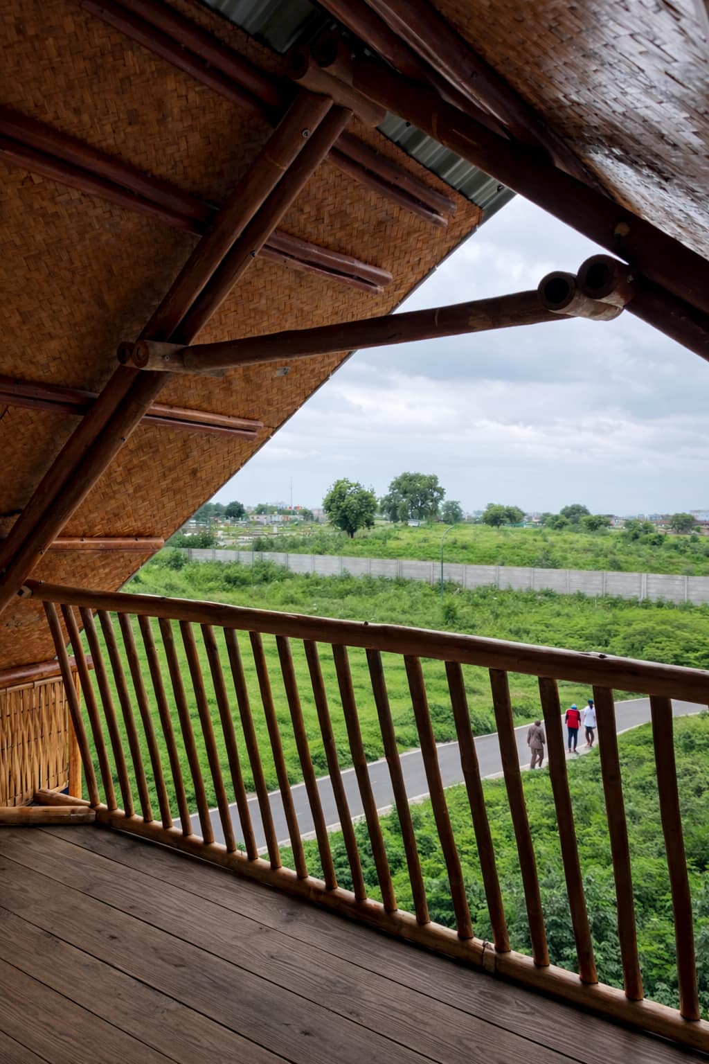 Godrej Machaan — bamboo elevated structure wide view