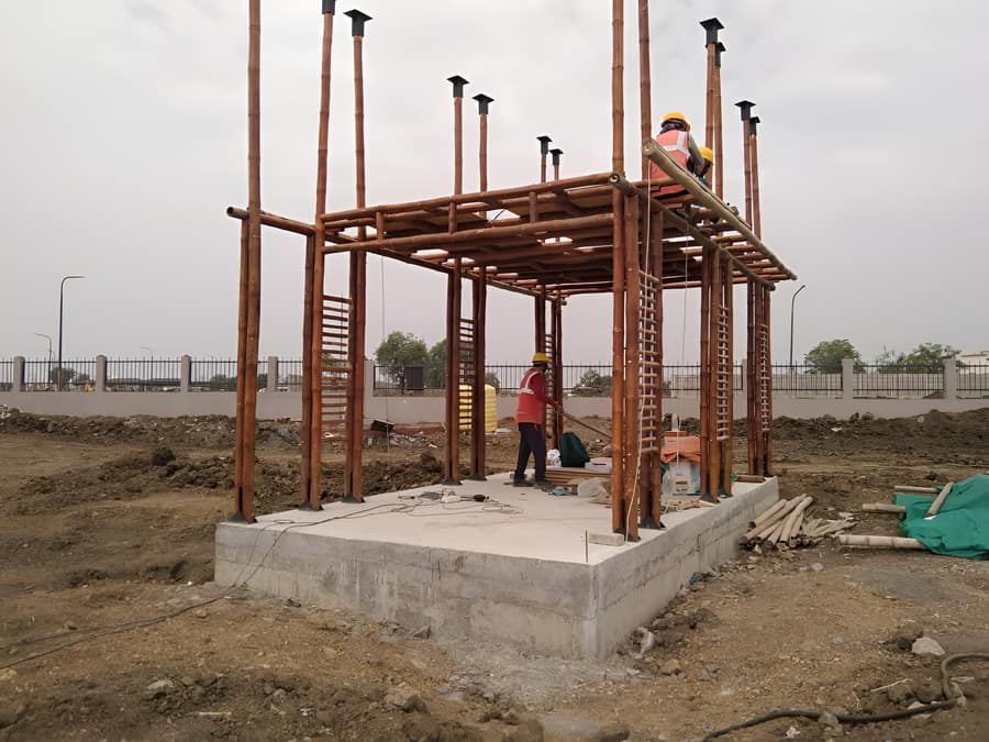 Godrej Machaan WIP — beam installation