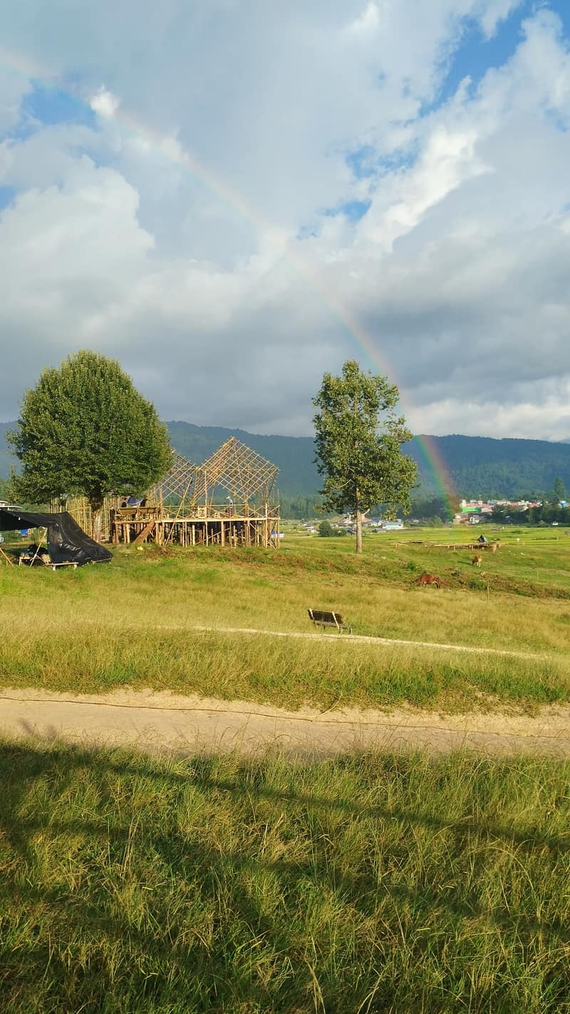 Ziro site — structural frame installation