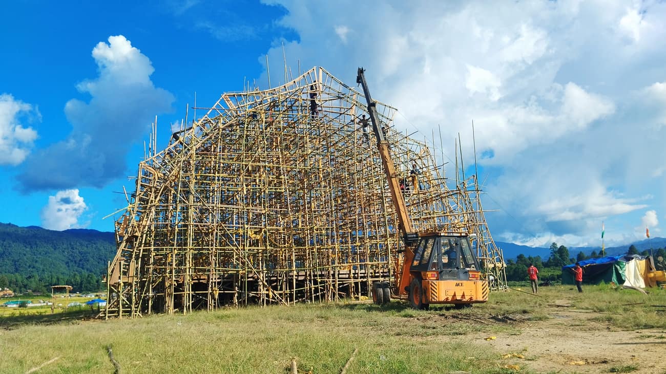 Ziro Music Festival — night stage side elevation