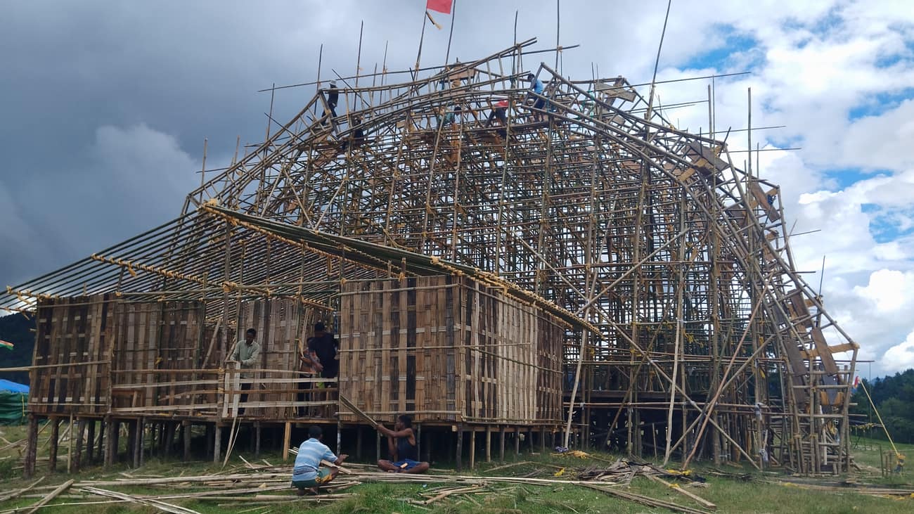 Ziro Music Festival — night stage structure
