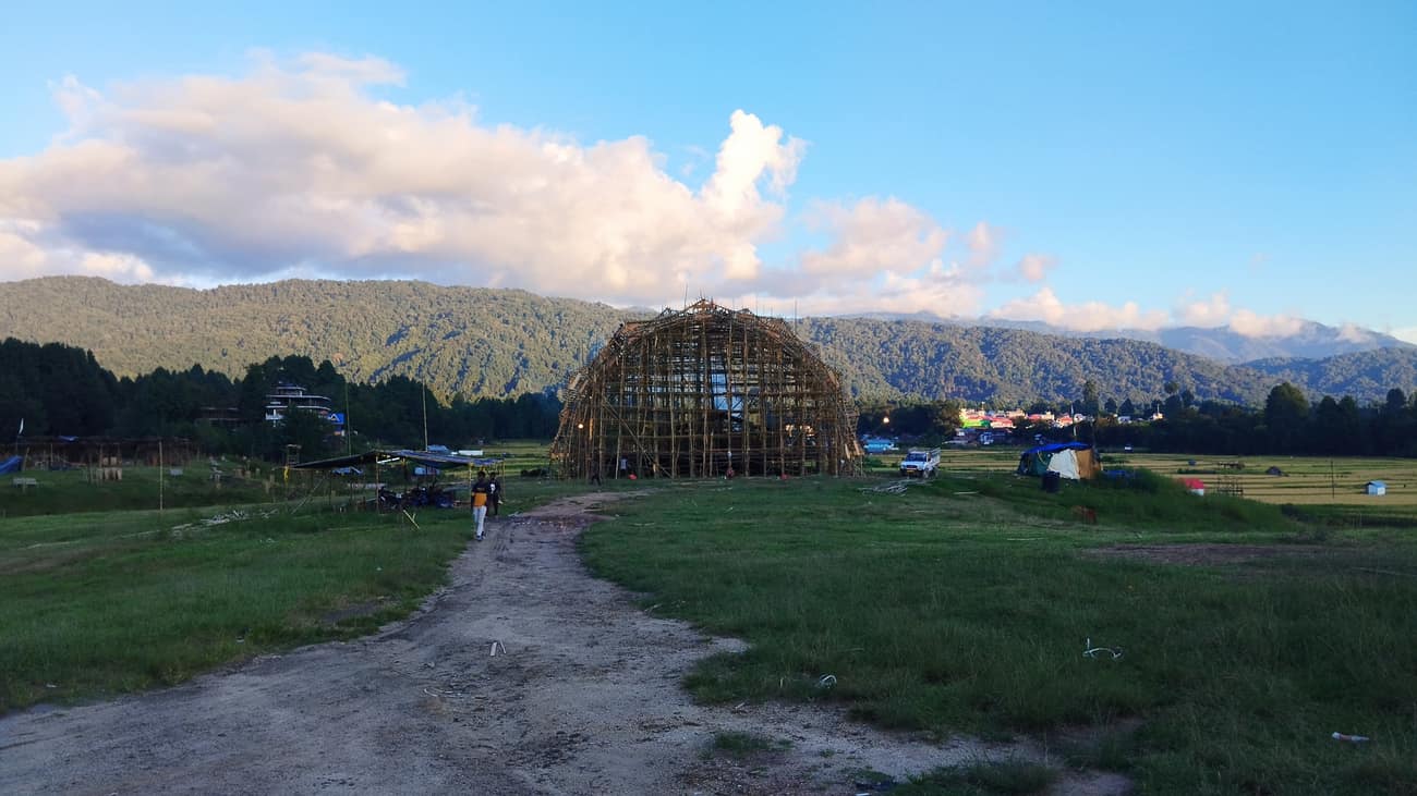 Ziro Music Festival — night stage roof and lighting