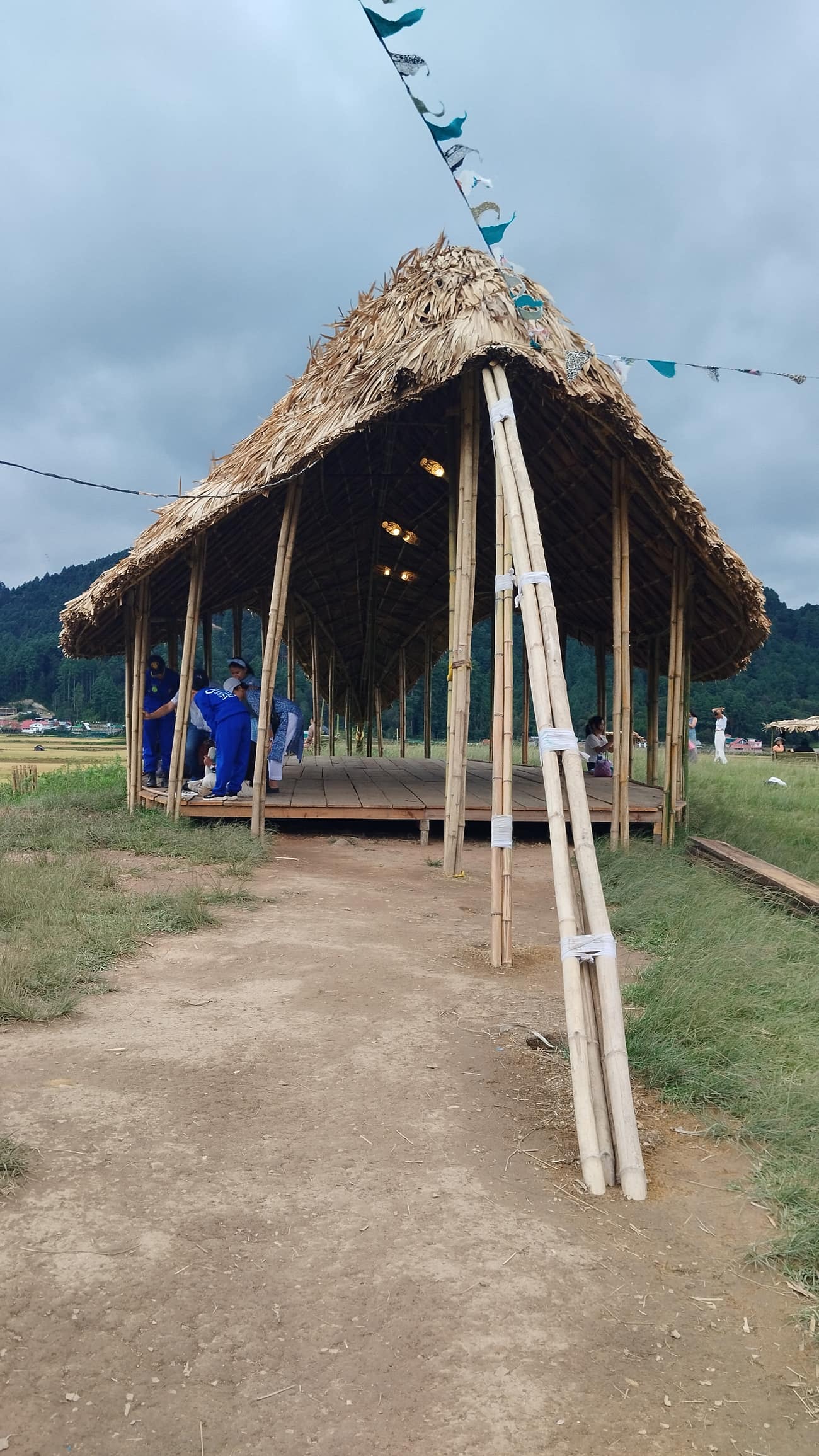 Ziro Music Festival — Popi Sermin bamboo column