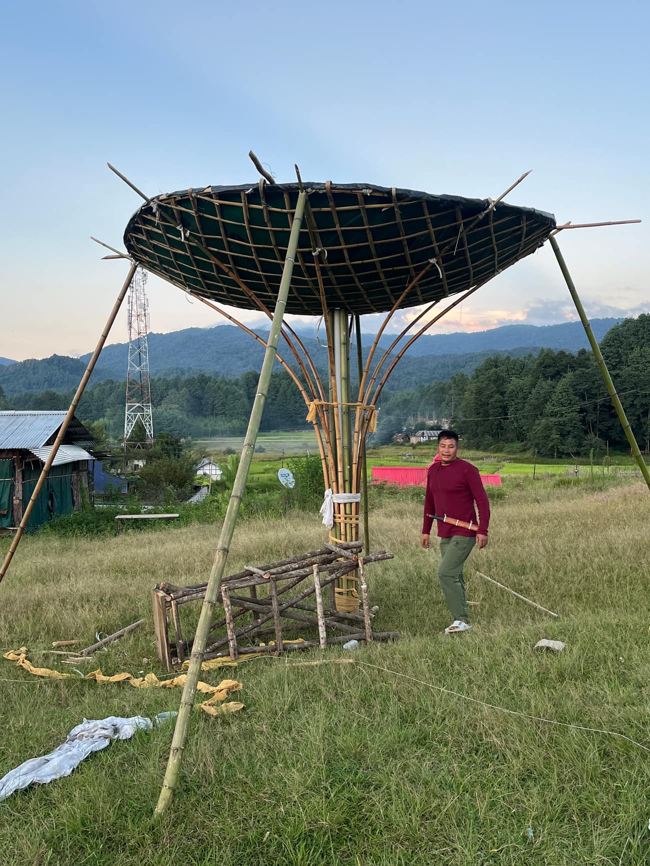 Ziro Music Festival — plaza canopy detail
