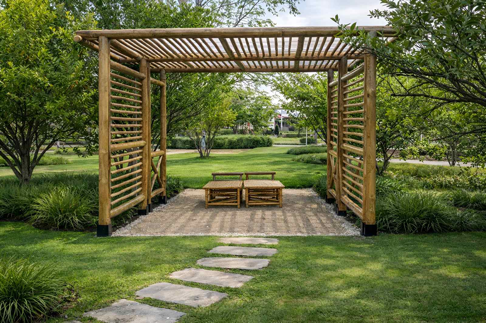 Bamboo panels landscape